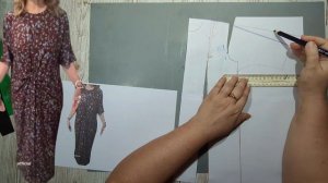 Моделирование. Шикарное платье для полной фигуры. Выкройка № 2020.