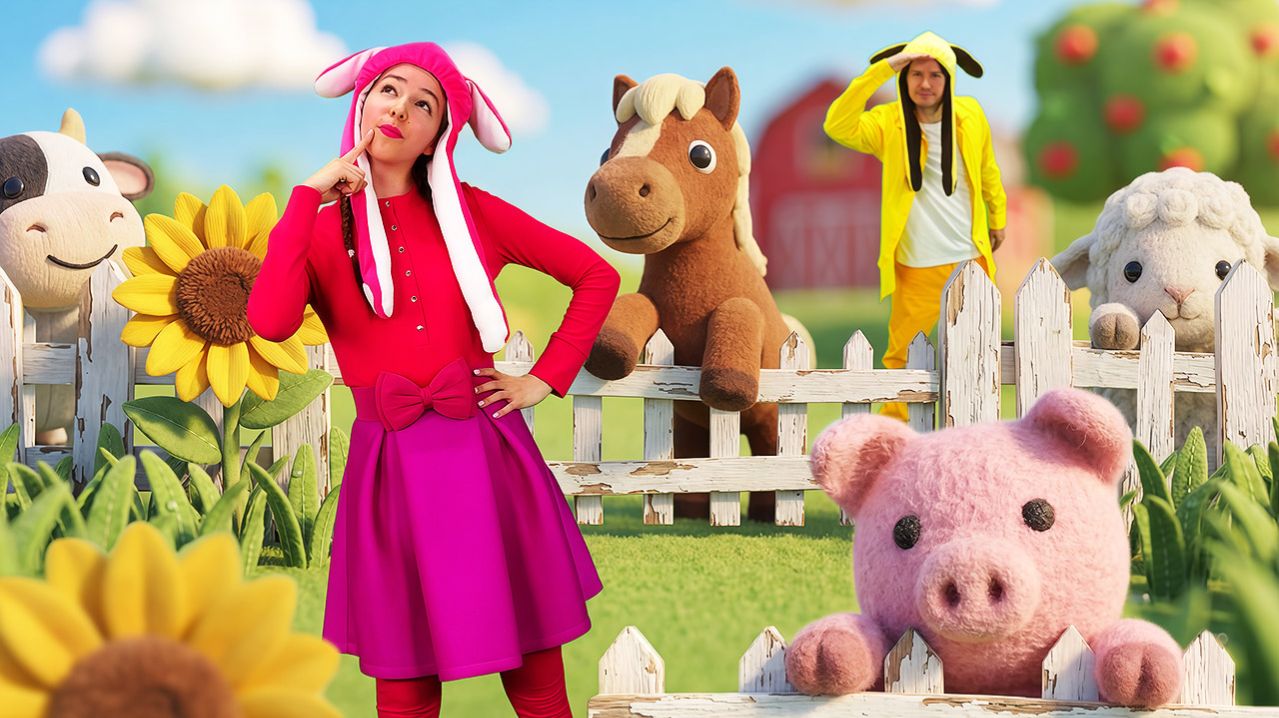 Кто за забором прячется? Веселая игровая песенка для малышей 🐮🐷