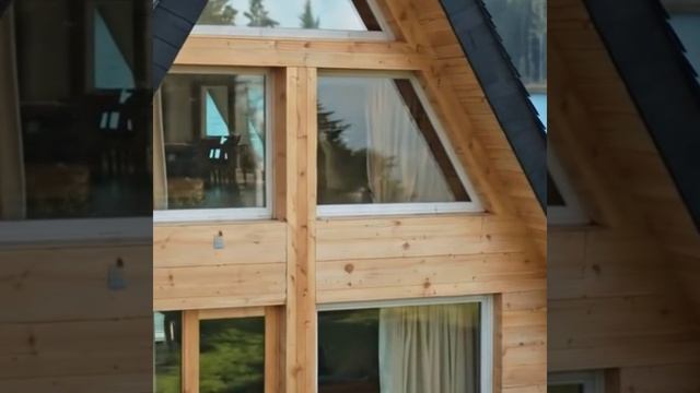 A‑Frame with Rounded Edges Tour of a Modern Wooden House (English Description)