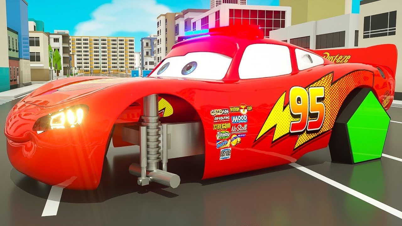 Полицейский Маккуин потерял колесо — Транспортное средство для упаковки из мультфильма Тачки 3