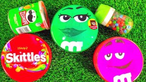 Мультики для детей. Конфетки в 3 ярких больших баночках и прингалс. Мультики конфетки для малышей