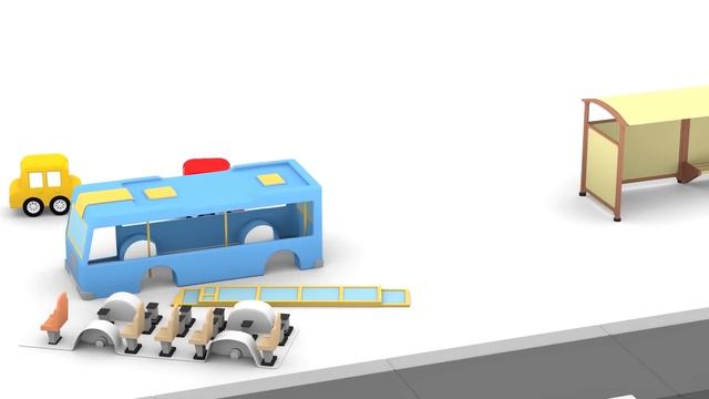 Сломавшийся автобус игрушек! Веселая школа ремонта