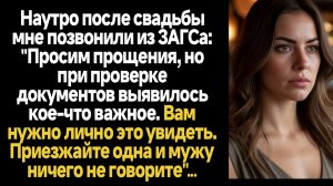 ИСТОРИИ ИЗ ЖИЗНИ/Наутро после свадьбы мне позвонили из ЗАГСа