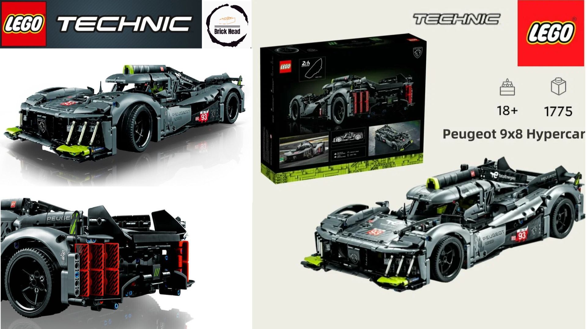 LEGO TECHNIC 42156 PEUGEOT 9X8 24 часа в Ле-Мане