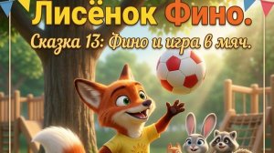 Лисёнок Фино. Сказка 13: Фино и игра в мяч. Автор: Е. Клюева