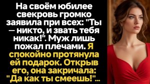 ИСТОРИИ ИЗ ЖИЗНИ/На своём юбилее свекровь заявила, что я никто