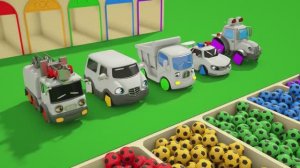 Бинго + песенка про автобус и машинки, звездочки и футбольные мячи — детские песенки для малышей