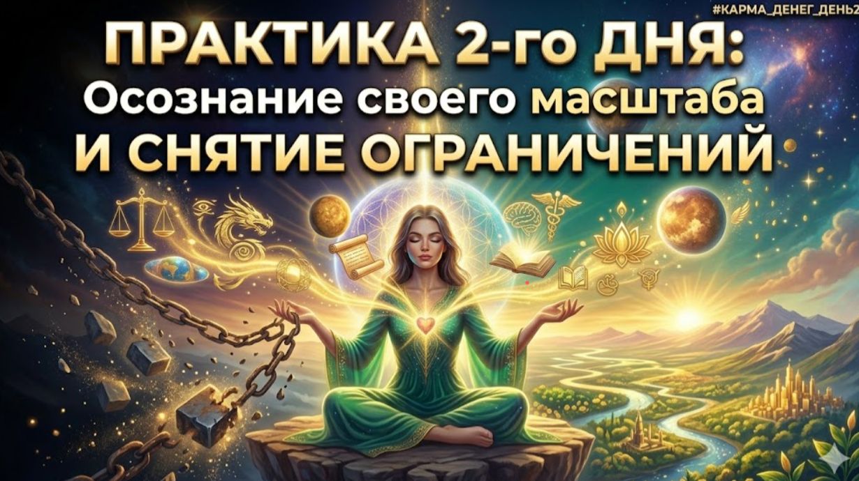 Карма Денег. Практика 2-го дня: Осознание своего масштаба
