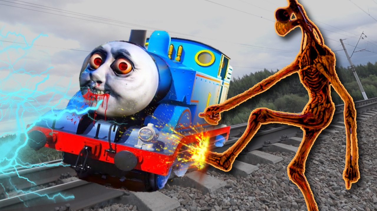 ПАРОВОЗИК ТОМАС EXE и СИРЕНОГОЛОВЫЙ преследуют нас! Успеем ли мы убежать?