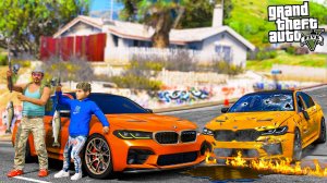 ОТЕЦ И СЫН В GTA 5 - ПОДМЕНИЛ НАСТОЯЩУЮ BMW M5 СЫНА И УСТРОИЛ ПРАНК ГОДА! СЫН РАСПЛАКАЛСЯ! 🌊ВОТЕР