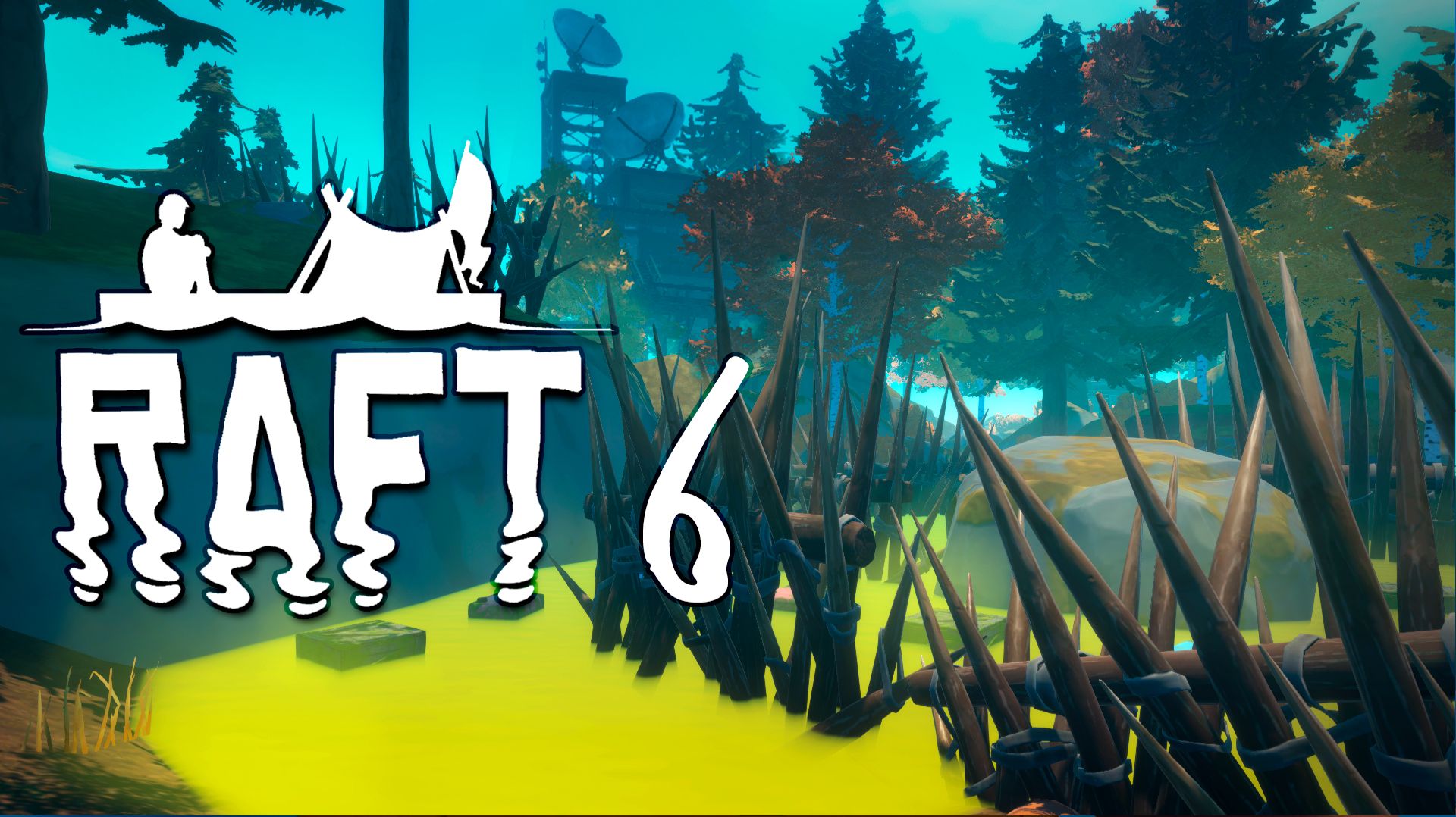 Огромный остров с радиовышками | Raft 🏝️ 6 прохождение