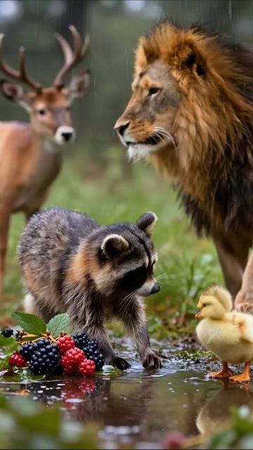 Смешанная жизнь диких животных #дикоживотные #природа #друзья