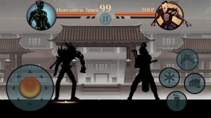 Повелитель Теней против телохранителей и босса Отшельника в Shadow Fight 2