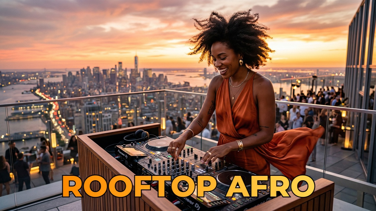 Afro House на крыше | Закат, город и мощный грув 2026