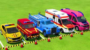 ПОЛИЦЕЙСКИЕ АВТОМОБИЛИ СПЕШАТ НА ПОМОЩЬ И ЛОВЯТ НАРУШИТЕЛЕЙ НА ДОРОГЕ ДЛЯ МАЛЫШЕЙ СИНИЙ ТРАКТОР