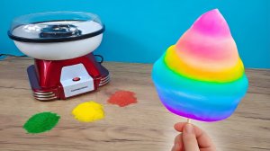 Как сделать Радужную Сладкую Вату дома!