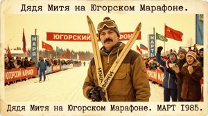 Лыжник Дядя Митя опять приехал на Югорский Марафон с огурцами. 2026 год.