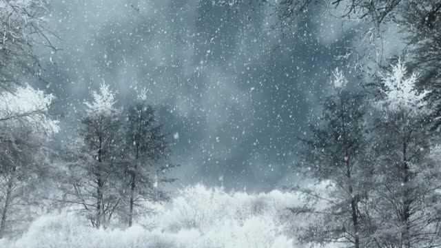 За окном снегопад