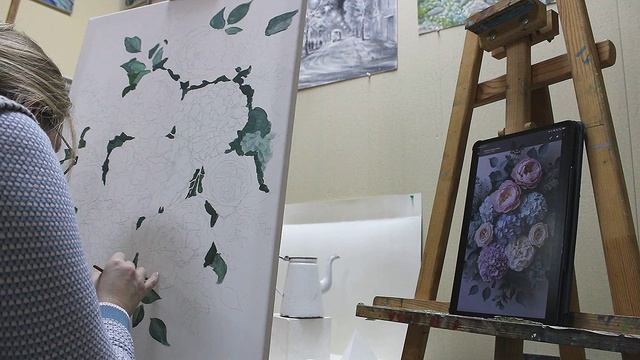 VLOG и ХУДОЖКА: ЦВЕТЫ зимой и ОГОРОД В АПРЕЛЕ  Приступаю к краскам  ЧАСТЬ 2