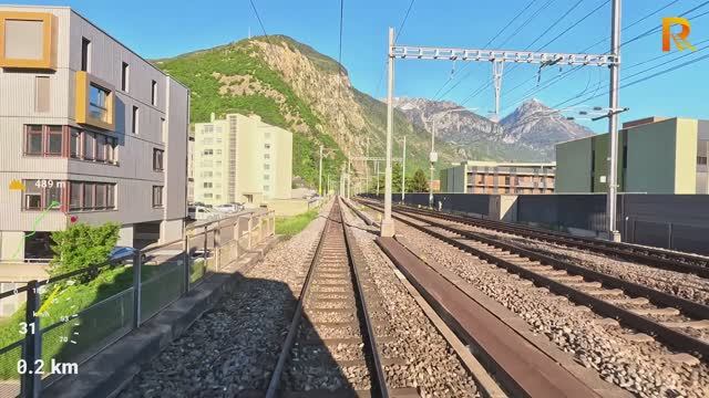 🚄 4К SmartTV ➤ 🌄 Мартиньи → Валлорсин (Монблан Экспресс, Швейцария, Франция, май 2025 г.)! 🌄