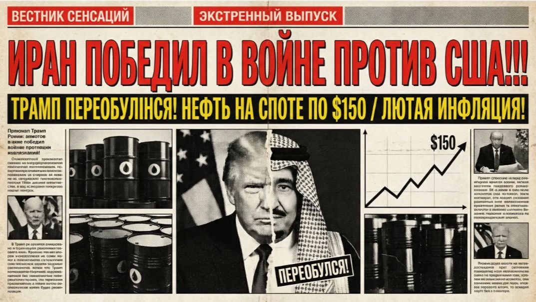 ИРАН ПОБЕДИЛ В ВО*ЙНЕ ПРОТИВ США!!! ТРАМП ПЕРЕОБУЛСЯ! НЕФТЬ НА СПОТЕ ПО $150 / ЛЮТАЯ ИНФЛЯЦИЯ!