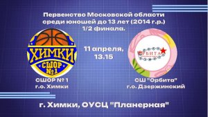 Финал 4-х Первенство Московской области среди юношей до 13 лет (2014 г.р. и моложе)