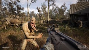 Сталкер 2 Встреча большой группы мутантов кровососов