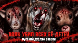 ВОЛК УБИЛ ВСЕХ ЕЁ ДЕТЕЙ | Русский Дубляж Сказки | The Wolf and the Seven Little Goats Analog Horro