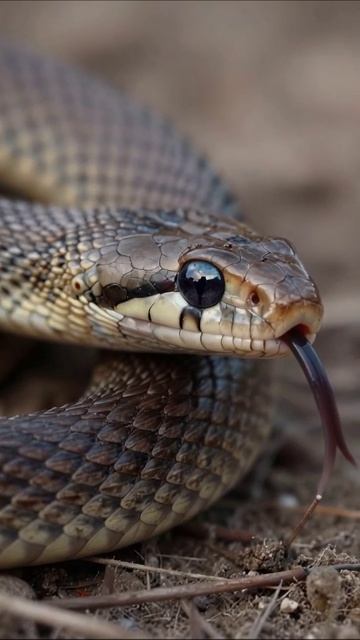 Удивительный мир змей: близкий взгляд на рептилию #змея #рептилии #природа
