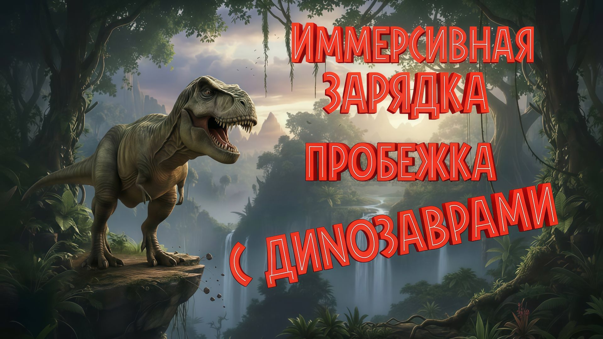 Иммерсивная зарядка с динозаврами иммерсивная разминка пробежка с динозаврами