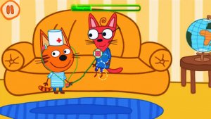 Три Кота. Три Кота - Прививки для Друзей Котят. Больница для Зверей Играем в Доктора