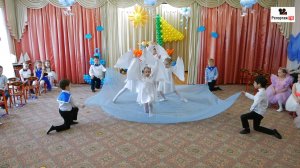 Красивый танец на Выпускном утреннике - девочки и мальчики молодцы - видеосъёмка в детском саду