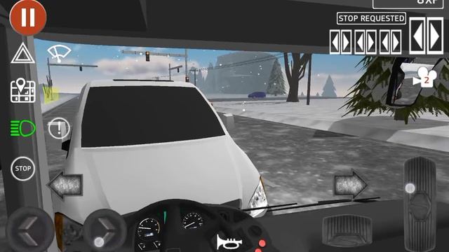 Закончил карту Snowy Mountains в Public Transport Simulator