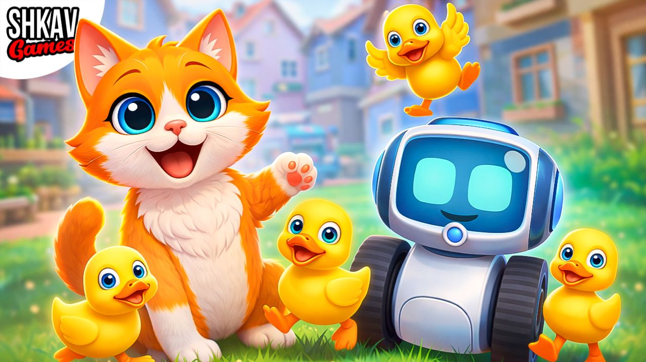 КОСМО ВЫХОДИТ НА УЛИЦУ! КОТ знакомит его с УТЯТАМИ! I Am Cat VR  Часть 74