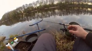 ЛОВЛЯ НА ФИДЕР ВЕСНОЙ.ПОКЛЁВКА И СРАЗУ ЛЕЩ!!!