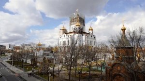 Кресты купола и звонниц храма Христа Спасителя в Москве засияли к Пасхе.