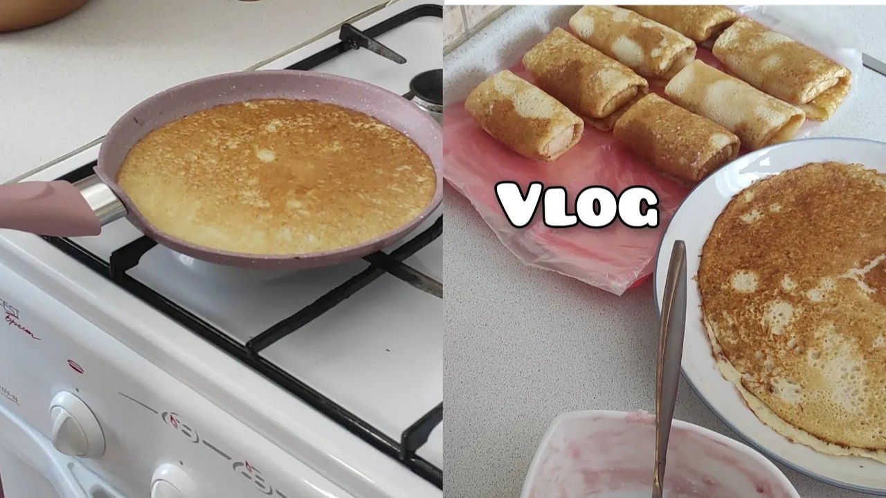 АРХИВ 2024 L Vlog: тестирую новую блинницу | 09.02.2024