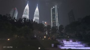 КУАЛА ЛУМПУР ночная прогулка под дождём 4K