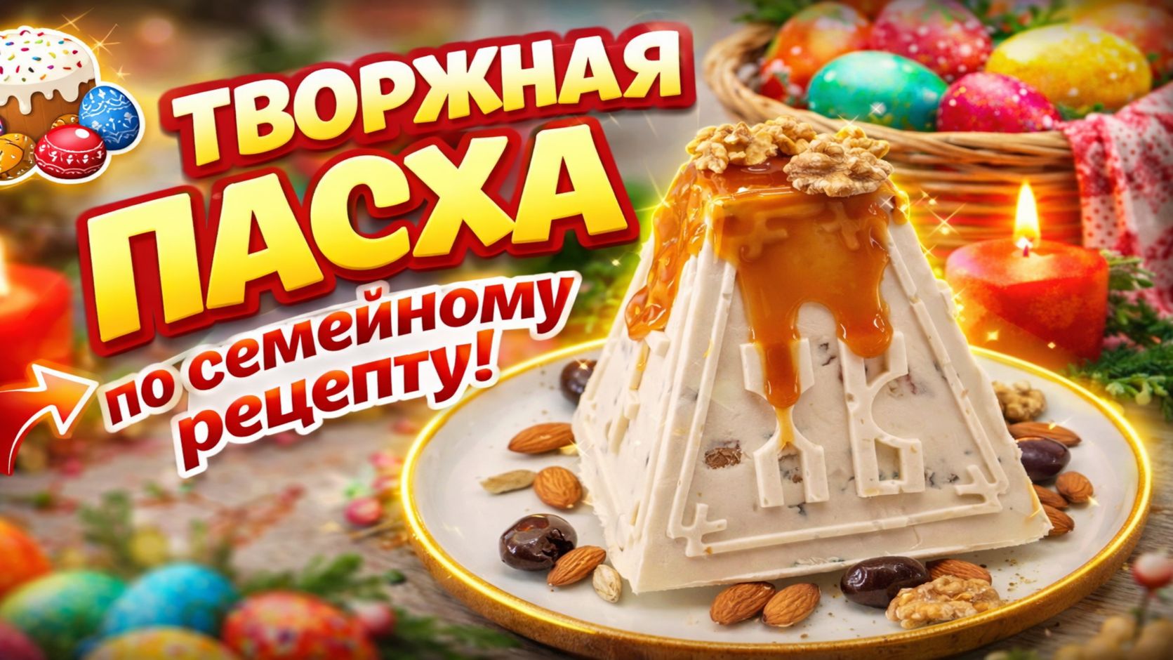 Нежная Творожная Пасха Без марли и миксера! Простой проверенный  семейный рецепт Творожной пасхи!