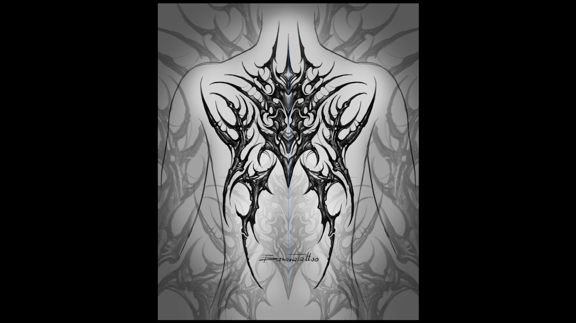 Рисую эскиз татуировки в стиле биоорганика