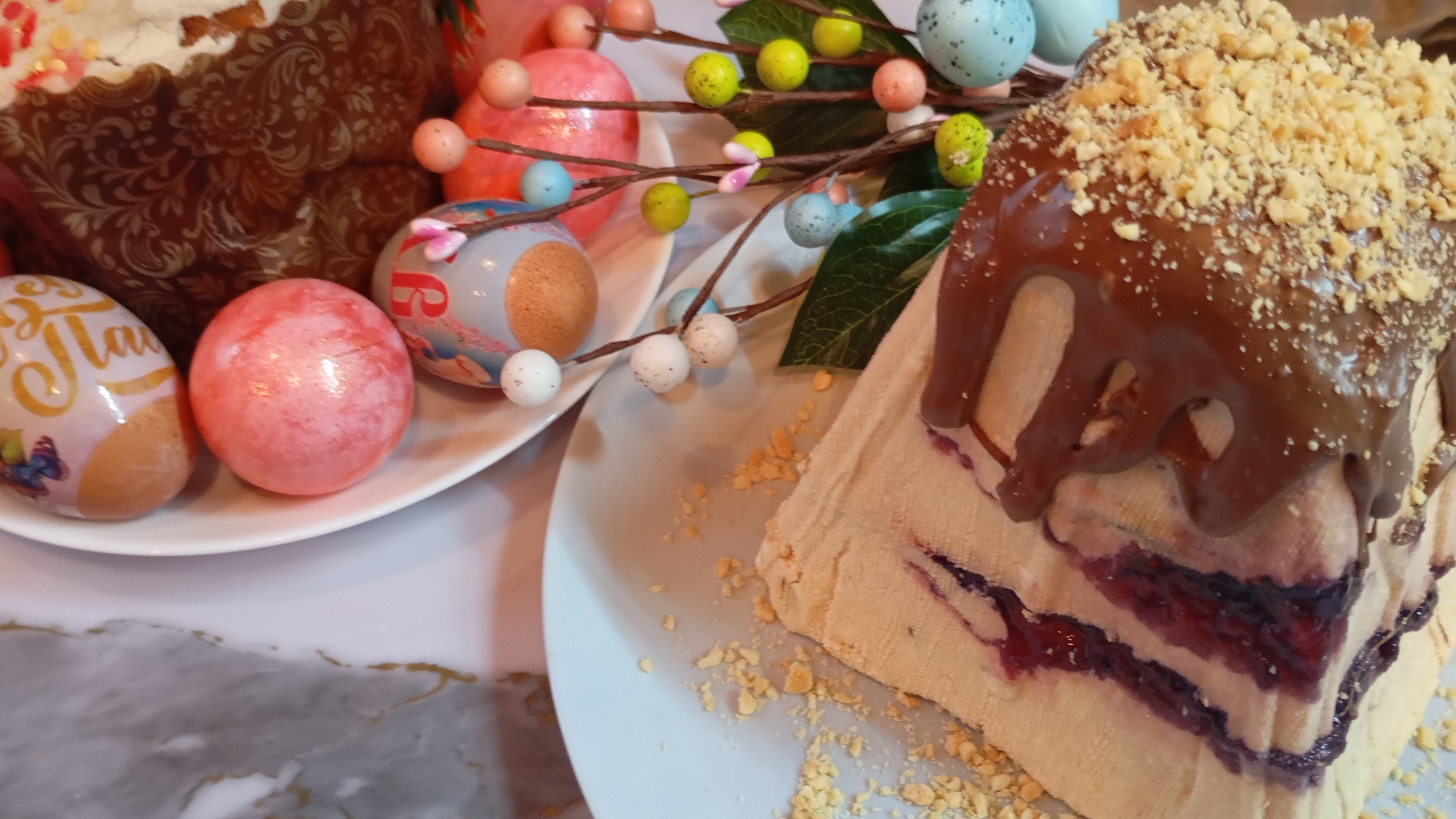 Творожная пасха с джемом.