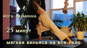 Йога-разминка. 25 минут приятной виньясы на все тело