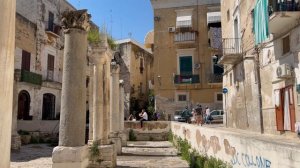 🇮🇹🇮🇹 Бари. Старый город. Древние колонны. 🇮🇹🇮🇹