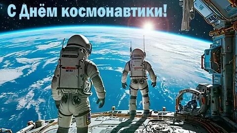 Гагарин- наш герой! 65 лет со дня первого полета человека  в космос. Шикарная музыкальная открытка.