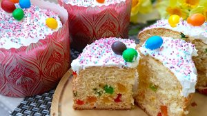 Пасхальный кулич с цукатами на топленом молоке - вкусный рецепт для светлого праздника