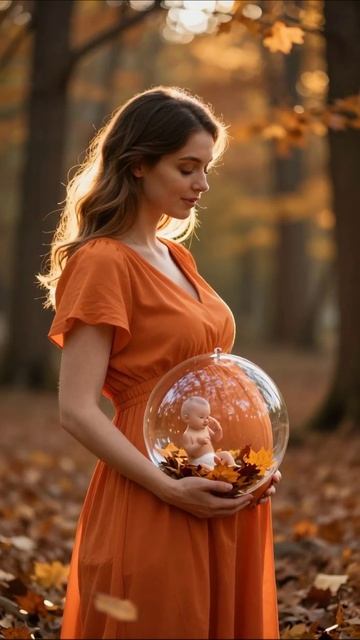 Тайны осени: красота материнства в сердце природы #осень #материнство #красота