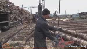 ЭПЧ-3 в работе на предприятии Меридиан Верхняя Тура (Свердл.обл.) Круглая рукоятка. Пиление торцом