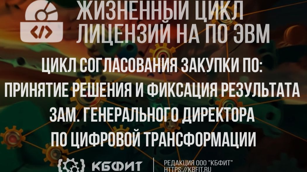 КБФИТ:МЕДЕРП.ЖЦП.Цикл согласования закупки ПО принятие решения и фиксация результата дирекцией
