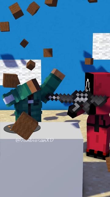 Когда девочка-зомби играет в игру с кальмарами Dalgona Candy - анимация майнкрафт #shorts