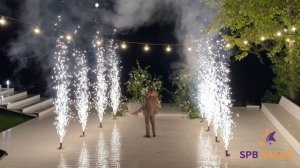 Дорожка из фонтанов на свадьбу